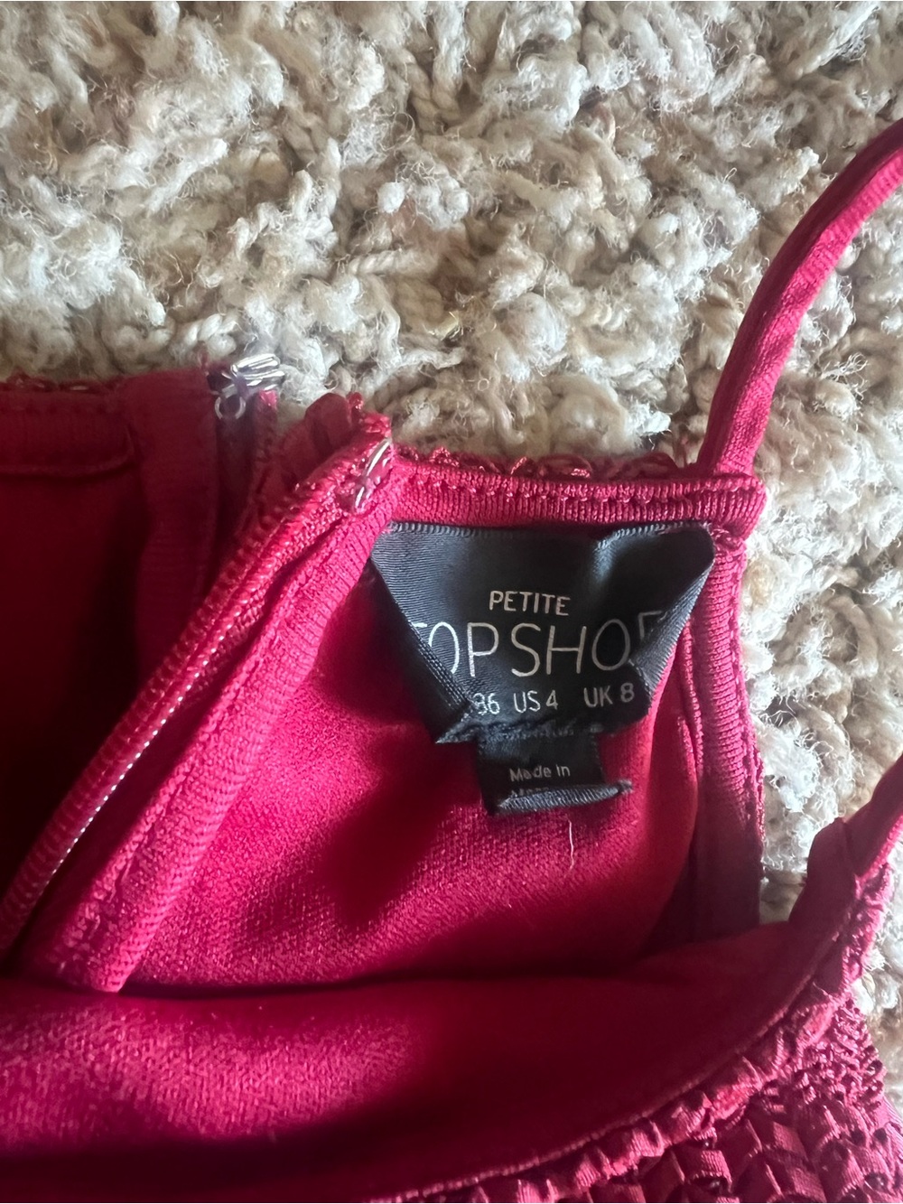 Topshop Burgundy Lace Midi Halter Dress - Picture 2 of 3